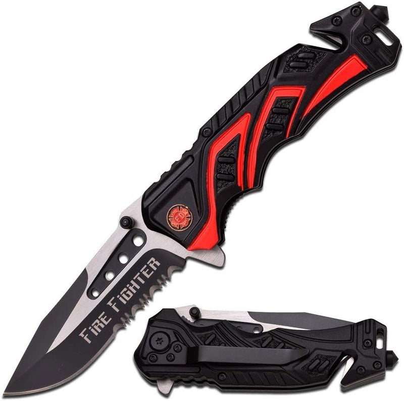 8" Pocket Folding Knife Blade - Rescue Pocket Knife - Hunting Knives, Military, EDC - Survival and Camping Gear